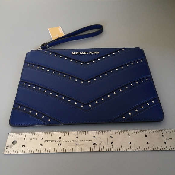 Michael Kors Ellis Studded Clutch in Leather - Picture 3 of 7